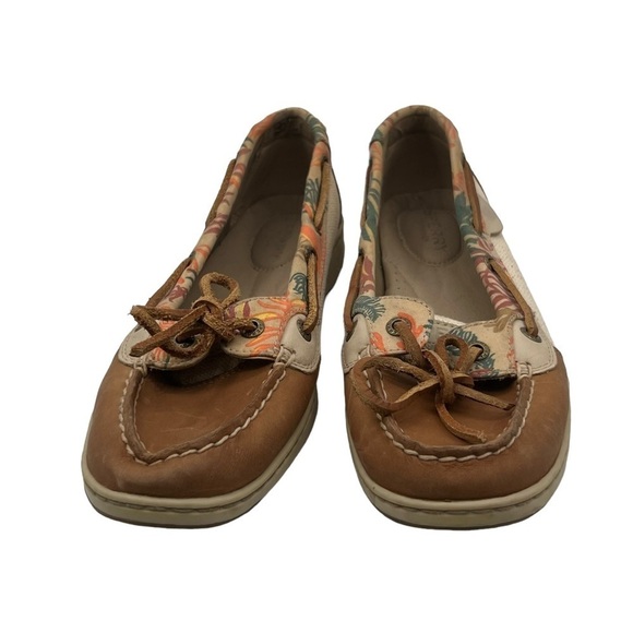 Sperry Topsider Brown Leather Angelfish Seaweed Boat Shoes Size 8 Women's - Picture 3 of 9